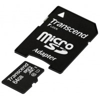 Карта памяти с адаптером Transcend microSDXC Class10 U1 64GB (TS64GUSDU1)