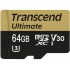 Карта памяти с адаптером Transcend microSDXC Ultimate U3M UHS-I Video Speed Class 30 64Gb TS64GUSDU3M (Gold) оптом