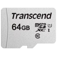 Карта памяти Transcend 300S microSDXC/SDHC 64Gb Class 10 UHS-I U1 (TS64GUSD300S-A)