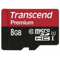 Карта памяти Transcend microSDHC Class 10 UHS-I 400x 8Gb TS8GUSDCU1 (Red)