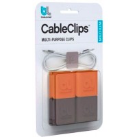 Клипсы-держатели для проводов Bluelounge CableClip Medium BLUCC-MD (Grey/Orange)