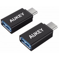 Комплект переходников Aukey CB-A1 USB 3.0 - USB-C (Black)