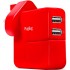 Сетевое зарядное устройство Twelve South PlugBug Duo (12-1706) для MacBook (Red) оптом