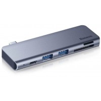 USB-концентратор Baseus Type-C to USB3.0x2/SD/TF/Type-C PD (CAHUB-K0G) для MacBook Pro (Grey)