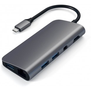 USB-концентратор Satechi Aluminum Type-C Multimedia Adapter ST-TCMM8PAM (Space Gray) оптом