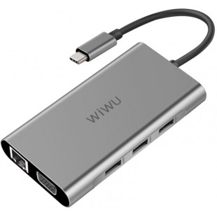 USB-концентратор Wiwu Apollo 10-in-1 USB-C (Grey) оптом