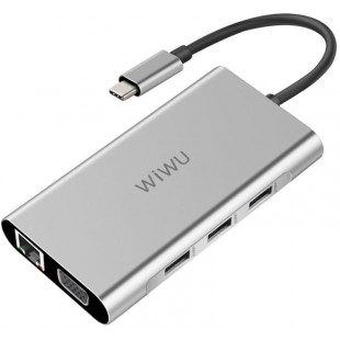 USB-концентратор Wiwu Apollo 10-in-1 USB-C (Silver) оптом