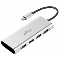 USB-концентратор Wiwu Apollo A440 USB-C (Silver)
