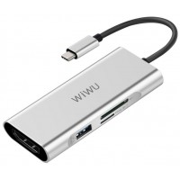 USB-концентратор Wiwu Apollo A731 USB-C (Silver)