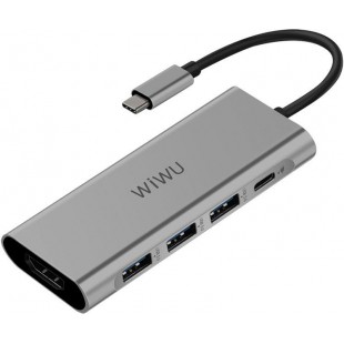 USB-концентратор Wiwu Apollo USB-C A531H (Grey) оптом