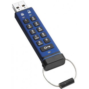 Защищенный USB-накопитель iStorage DatAshur Pro 64Gb (Blue) оптом