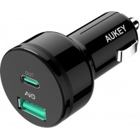 Автомобильная зарядка Aukey СС-Y7 Power Delivery 2.0 USB-C (Black)