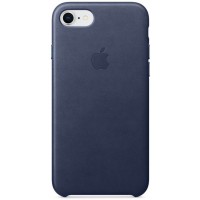 Чехол Apple Leather Case (MQH82ZM/A) для iPhone 7/8 (Midnight Blue)