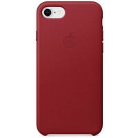 Чехол Apple Leather Case (MQHA2ZM/A) для iPhone 7/8 (Red)