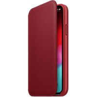 Чехол Apple Leather Folio (MRWX2ZM/A) для iPhone Xs (PRODUCT RED)