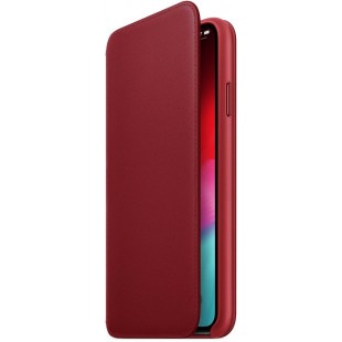 Чехол Apple Leather Folio (MRX32ZM/A) для iPhone Xs Max (PRODUCT RED) оптом
