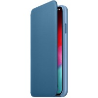 Чехол Apple Leather Folio (MRX52ZM/A) для iPhone Xs Max (Cape Cod Blue)