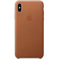 Чехол Apple Leather (MRWV2ZM/A) для iPhone Xs Max (Saddle Brown)