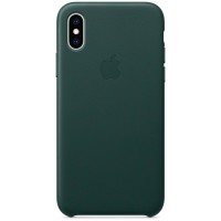Чехол Apple Leather (MTER2ZM/A) для iPhone Xs (Forest Green)