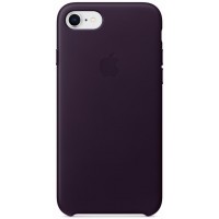 Чехол-накладка Apple Leather Case (MQHD2ZM/A) для iPhone 7/8 (Dark Aubergine)