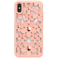 Чехол SwitchEasy Fleur ля iPhone XS (Rose Pink)