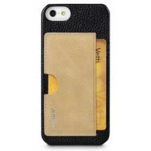 Чехол Vetti Prestige Series Leather Snap Card Holder (IPO5LESCHBKLC4) для iPhone 5/5S/SE (Black/Vintage Khaki) оптом