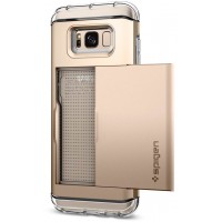 Чехол-визитница Spigen Crystal Wallet (571CS21117) для Samsung Galaxy S8 Plus (Maple Gold)