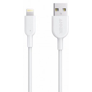 Дата-кабель для iPod, iPhone, iPad Anker Powerline II 0.9m USB-Lightning A8432H21 (White) оптом