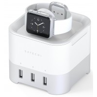 Док-станция Satechi Smart Charging Stand (ST-AWCSS) для Apple Watch/Series 2/3, iPhone, FitBit Blaze (Silver)