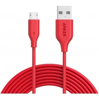 Кабель Anker PowerLine 3 м (A8134H91) microUSB to USB (Red)