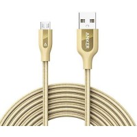 Кабель Anker Powerline+ 3 м (A8144HB1) microUSB to USB-A (Gold)
