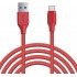 Кабель Aukey Braided Nylon (CB-AC2) USB-C to USB-A 3.1 (Red) оптом