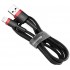 Кабель Baseus Cafule (CALKLF-B19) USB/Lightning 1m (Red/Black) оптом