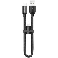 Кабель Baseus U-shaped USB-A to USB-C/Lightning CALUTC-01 (Black)