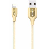 Кабель для iPod, iPhone, iPad Anker PowerLine+ 0.9m Lightning to USB A8121HB1 (Gold)