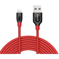 Кабель для iPod, iPhone, iPad Anker PowerLine+ (A8123H91) Lightning to USB 3m (Red)
