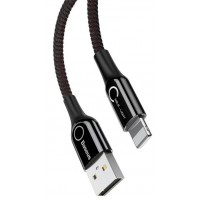 Кабель для iPod, iPhone, iPad Baseus C-shaped Light Intelligent Power-Off Cable (Black)