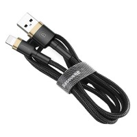Кабель для iPod, iPhone, iPad Baseus Kevlar Cable USB For Lightning 2A 0.5M (Gold/Black)