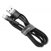 Кабель для iPod, iPhone, iPad Baseus Kevlar Cable USB For Lightning 2A 0.5M (Grey/Black)