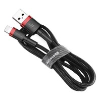 Кабель для iPod, iPhone, iPad Baseus Kevlar Cable USB For Lightning 2A 0.5M (Red/Black)