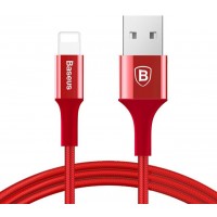 Кабель для iPod, iPhone, iPad Baseus Shining Cable with Jet metal 1m USB to Lightning CALSY-09 (Red)