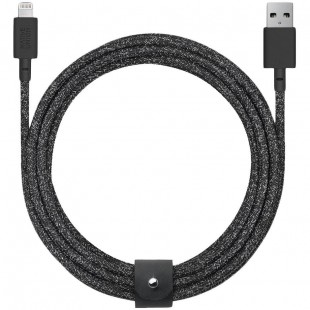 Кабель для iPod, iPhone, iPad Native Union Belt Cable (BELT-KV-L-CS-BLK-3) USB to Lightning 3m (Space Black) оптом
