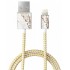Кабель iDeal Fashion Cable (IDFCL-46) USB to Lightning (Carrara Gold) оптом