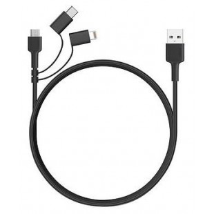 Кабель-переходник Aukey CB-BAL5 USB to Lightning/USB-C/MicroUSB 1.2m (Black) оптом