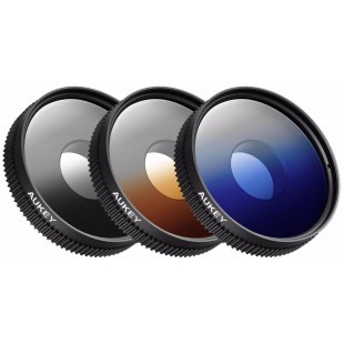 Набор объективов Aukey 3 in 1 Lens Kit PF-S1 (Blue/Orange/Grey) оптом
