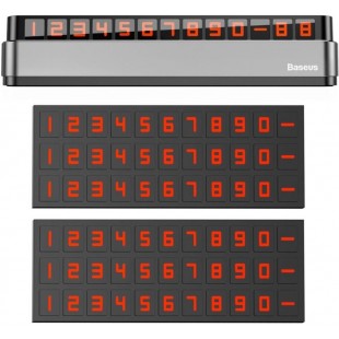 Парковочная карта Baseus Moonlight Box Series Temporary Parking Number Plate для номера телефона (Gray) оптом