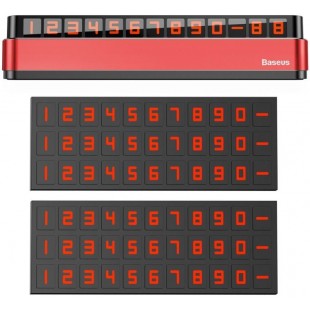 Парковочная карта Baseus Moonlight Box Series Temporary Parking Number Plate для номера телефона (Red) оптом