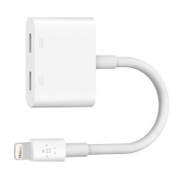 Переходник Belkin Lightning Audio + Charge RockStar для iPhone7/7Plus (White)