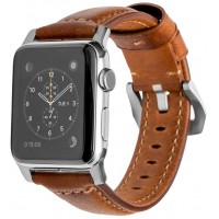 Ремешок Nomad Traditional Strap (NM1A4RST00) для Apple Watch Series 2/3/4 42/44 mm (Brown/Silver)