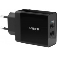 Сетевое зарядное устройство Anker PowerPort 2 24W A2021L11 (Black)